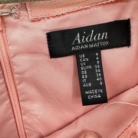 Aidan Maddox Off the Shoulder Bow Jumpsuit Size 4 Rose Pink Wide Leg New $245 - Picture 9 of 16